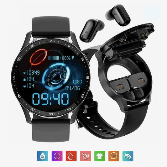 2-in-1-Smartwatch™ med Bluetooth-ørepropper